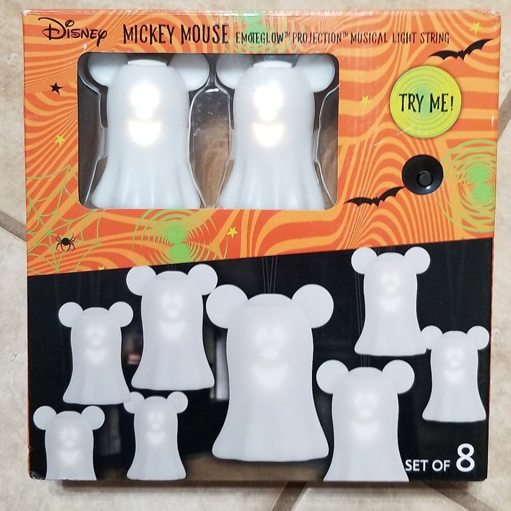 Disney Halloween Mickey Mouse Ghost Musical 8ft String Lights